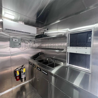 Allbetter 23ft Food Trailer Mobile Kitchen Hot Dog Stand Food Cart Pizza Mobile Food Truck Trailer USA Standard à vendre