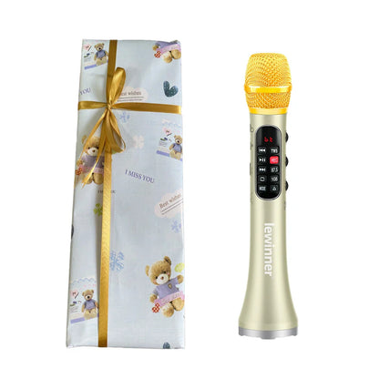 Lewinner L-1098 karaoke Microphone 30W Professional Wireless Bluetooth Mic Handheld Portable Speaker support mobile phone live