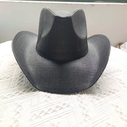 Cowboy hat summer straw hat unisex cowboy hat jazz cowboy straw hat wide brim hat spray paint custom hat party cowboy hat