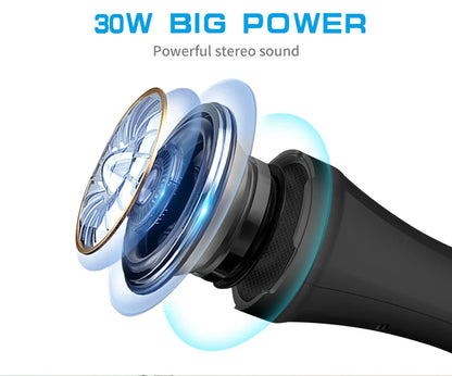 Lewinner L-1098 karaoke Microphone 30W Professional Wireless Bluetooth Mic Handheld Portable Speaker support mobile phone live