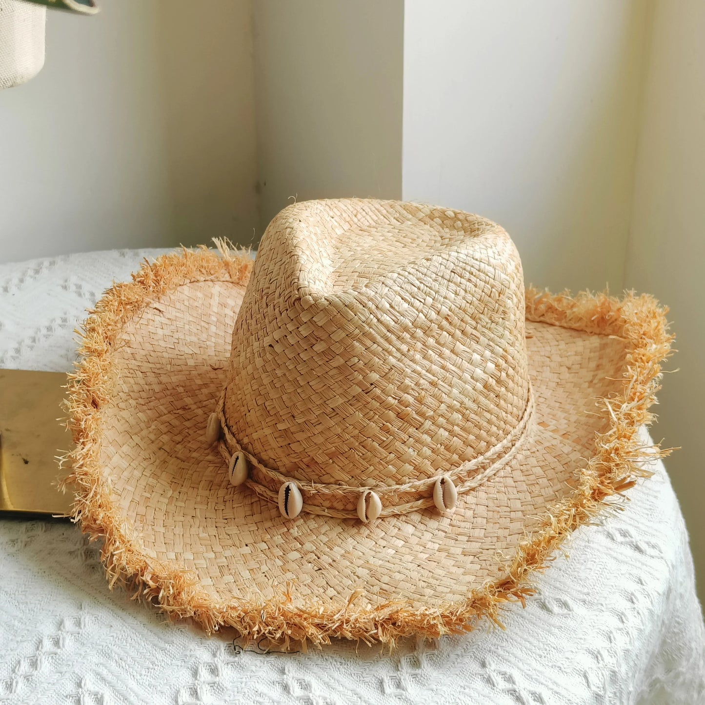 Hand-painted Western Cowboy hat Bronze green hat for men women Large Brim stiff straw hat summer sombrero vaquero hombreковбойс