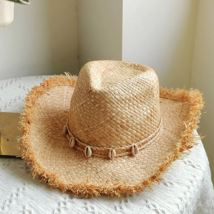 Hand-painted Western Cowboy hat Bronze green hat for men women Large Brim stiff straw hat summer sombrero vaquero hombreковбойс