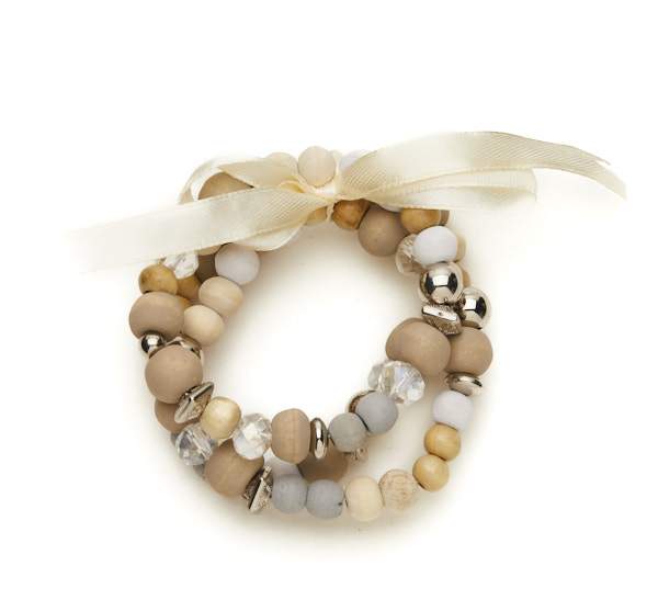 Set Of 3 Wooden Bracelets