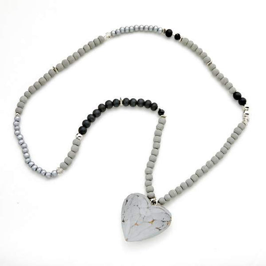 Collier Cœur en Bois Massif