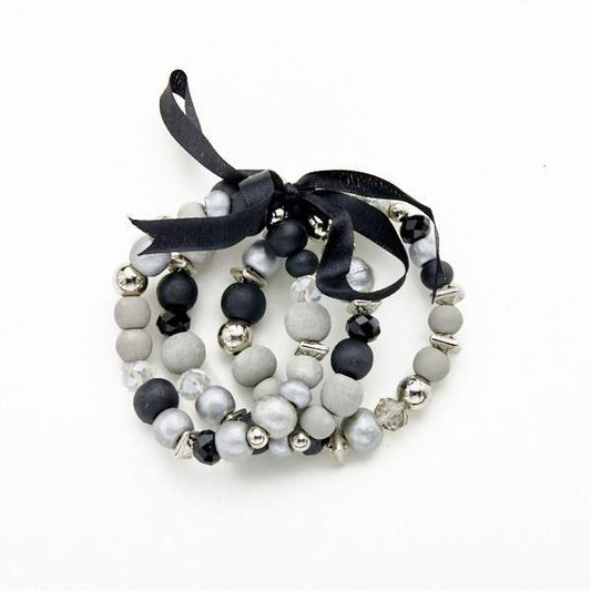 Lot de 3 bracelets en bois