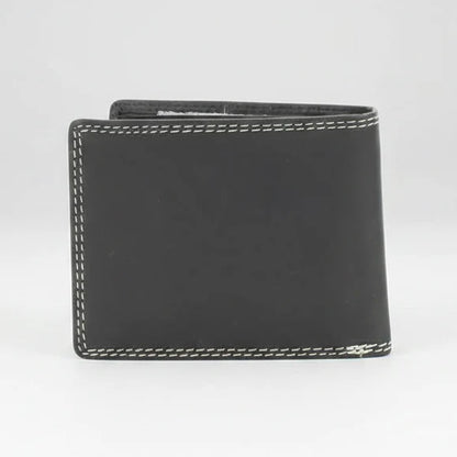 Men’s Cow Leather Wolf Embossed Bifold Wallet