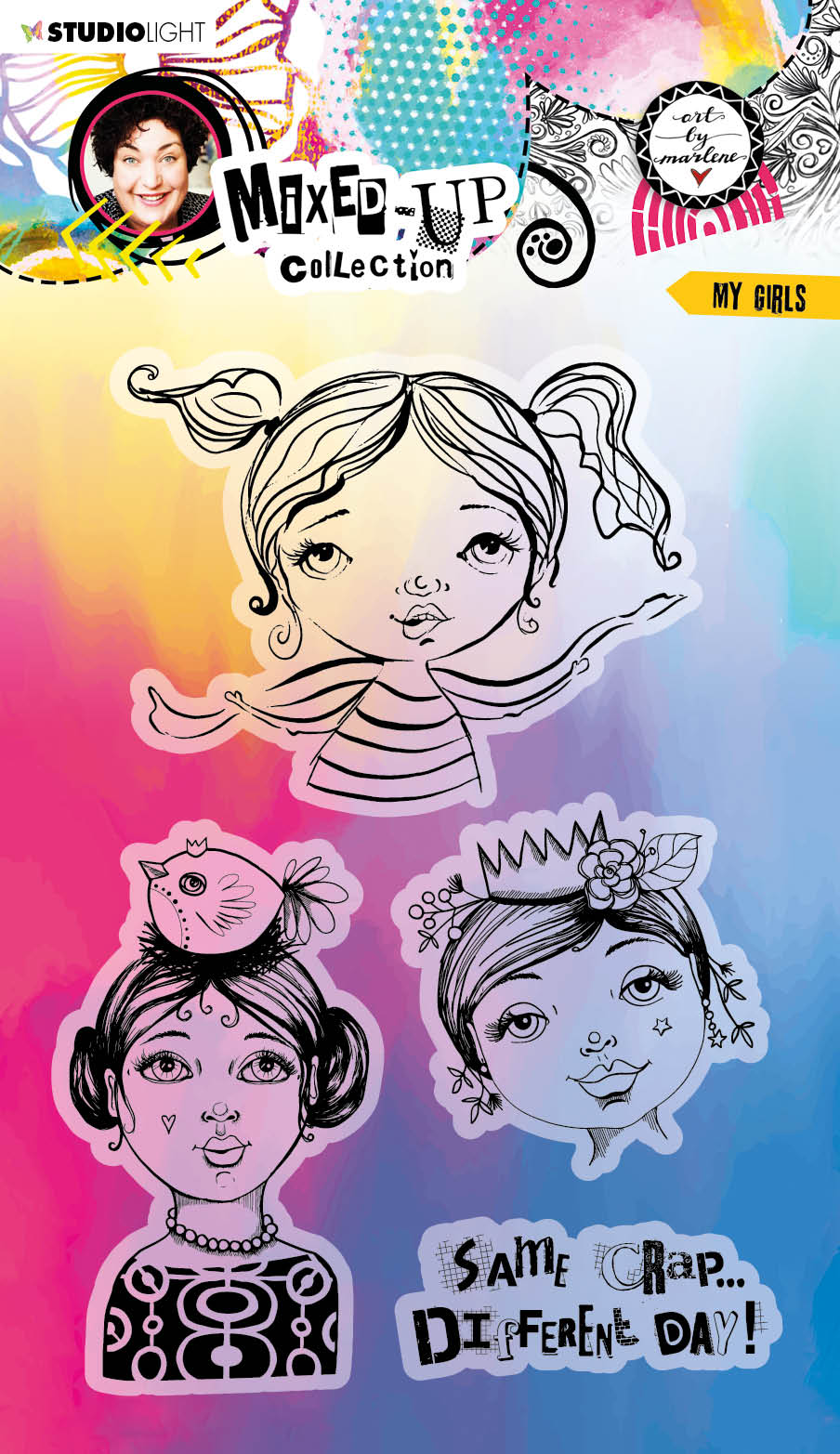ABM Tampon Transparent Mes Filles Collection Mélangée 148x210x3mm 4 PC nr.288