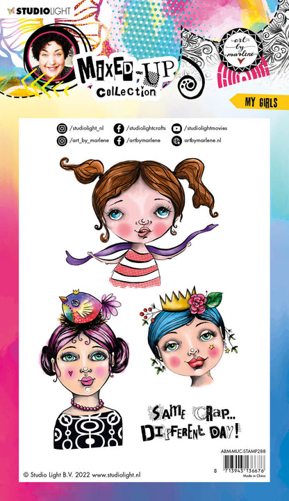 ABM Tampon Transparent Mes Filles Collection Mélangée 148x210x3mm 4 PC nr.288