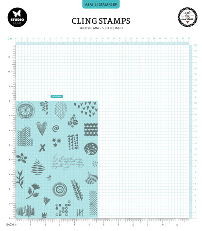 ABM Cling Stamp Journaling Deco Signature Collection 29 PC