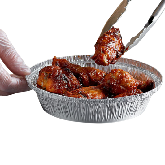 7-Inch Round Disposable Aluminum Foil Take-Out Containers (500-Pack)