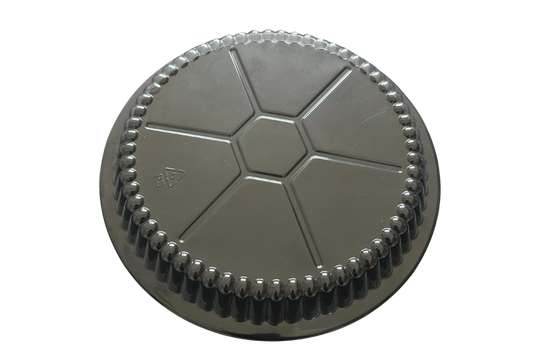 Couvercles Dôme en Plastique Transparent pour Récipients Rond en Aluminium de 7"