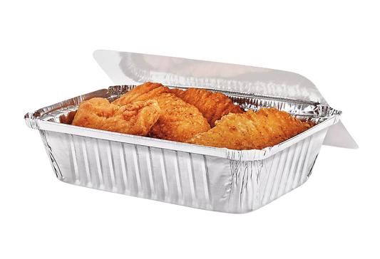 Contenants à emporter rectangulaires en aluminium de 1 kg