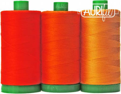 Aurifil  Color Builder 40wt 3pc Set Sumatran Tiger Orange