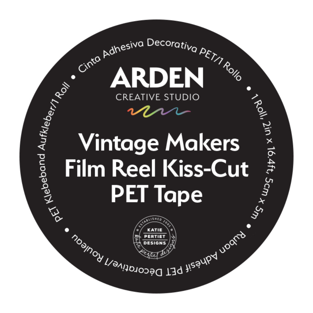 Ruban adhésif décoratif pour PET Kiss-Cut Motif Bobine de Film Vintage, Arden Creative Studio