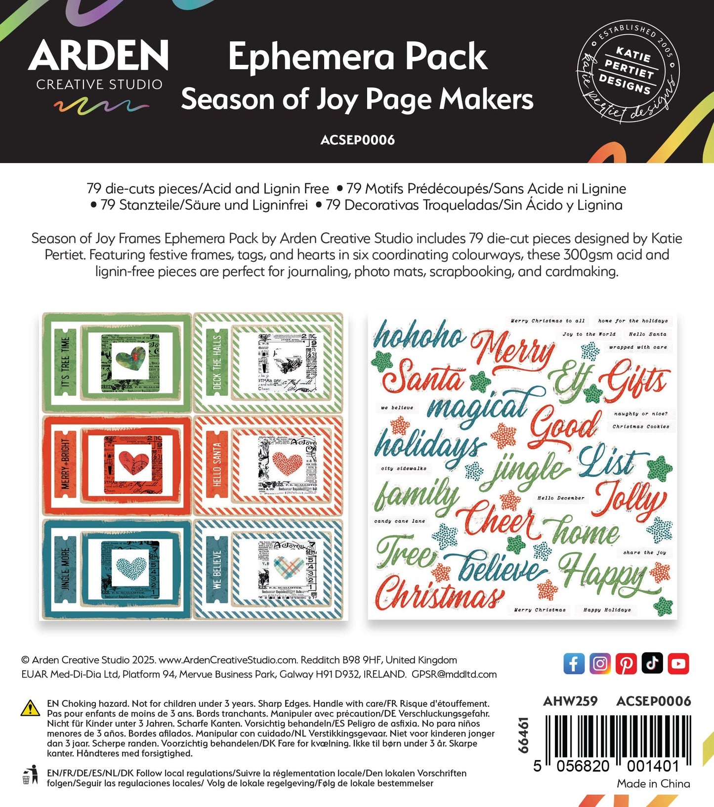 Arden Creative Studio Season of Joy Page Makers Ephemera Pack