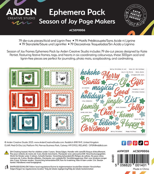 Arden Creative Studio Season of Joy Page Makers Ephemera Pack
