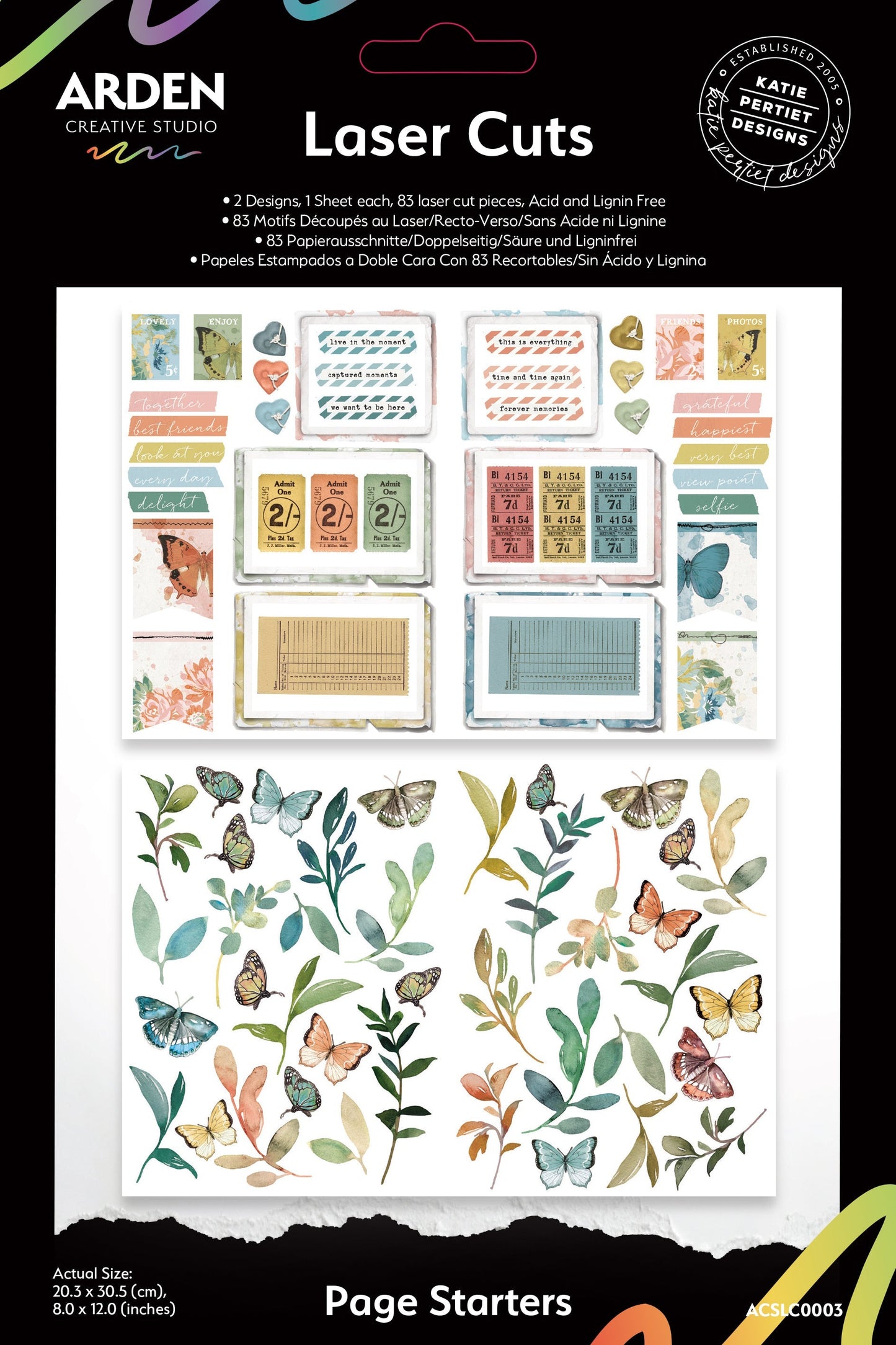 Arden Creative Studio Page Starters Laser Cuts