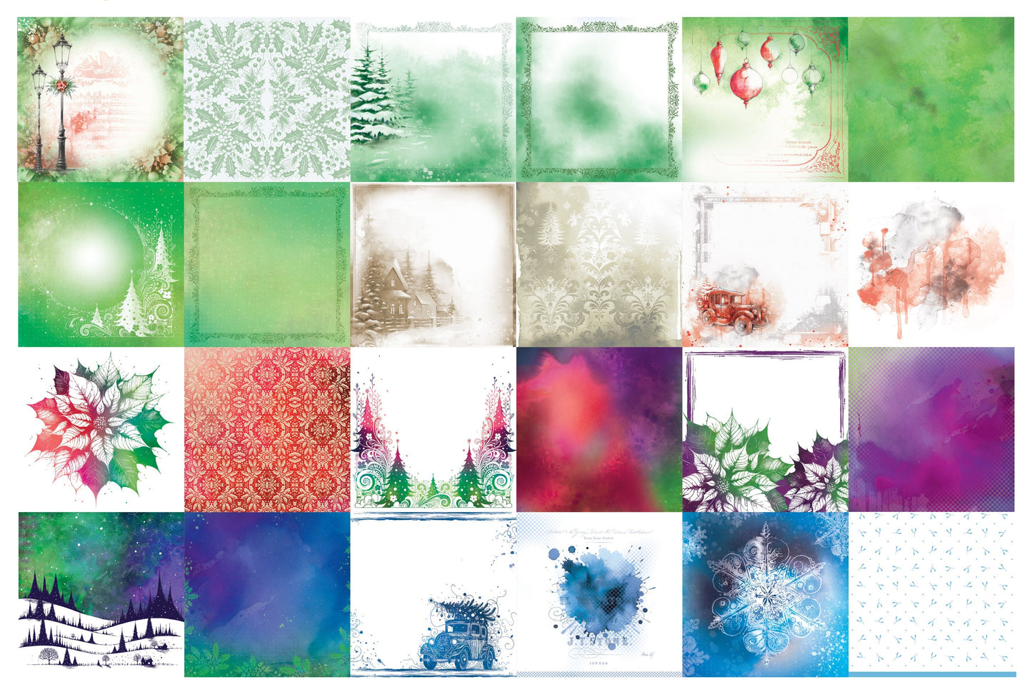 Arden Creative Studio Vintage Christmas 12in x 12in Paper Pad
