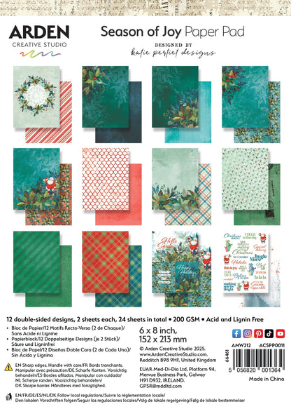 Arden Creative Studio Season of Joy 6in x 8in Paper Pad