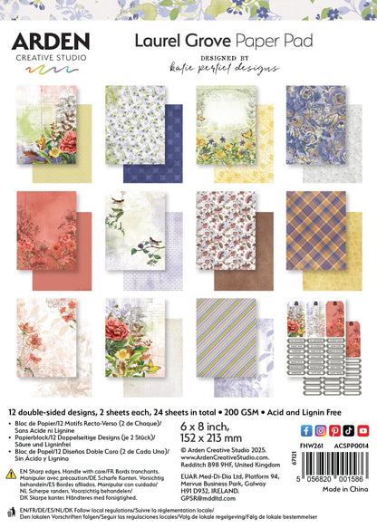 Arden Creative Studio Laurel Grove 6in x 8in Paper Pad