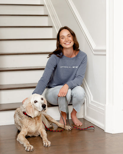 Women's My Dog Crew Sweatshirt, Heather Navy