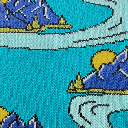 Friday Sock Co Men's Mountains & Trees Comic Athletic Socks