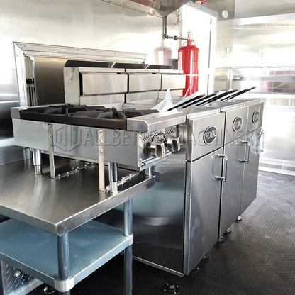 Remorque de restauration rapide mobile, cuisine américaine standard Allbetter, camion de nourriture pour glaces, pizzas, tacos, remorque de concession alimentaire à vendre.