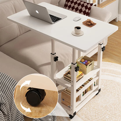 Table de chevet mobile à roulettes multifonctionnelle, Table élévatrice mobile pour chambre à coucher, maison, dortoir d'étudiants, Table d'appoint de bureau