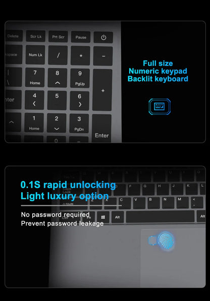 Erilles 15.6 "Intel Core i3 6100U Laptop Computer Windows 11 16GB RAM 512GB 1TB SSD Portable Notebook PC Office Study Laptops