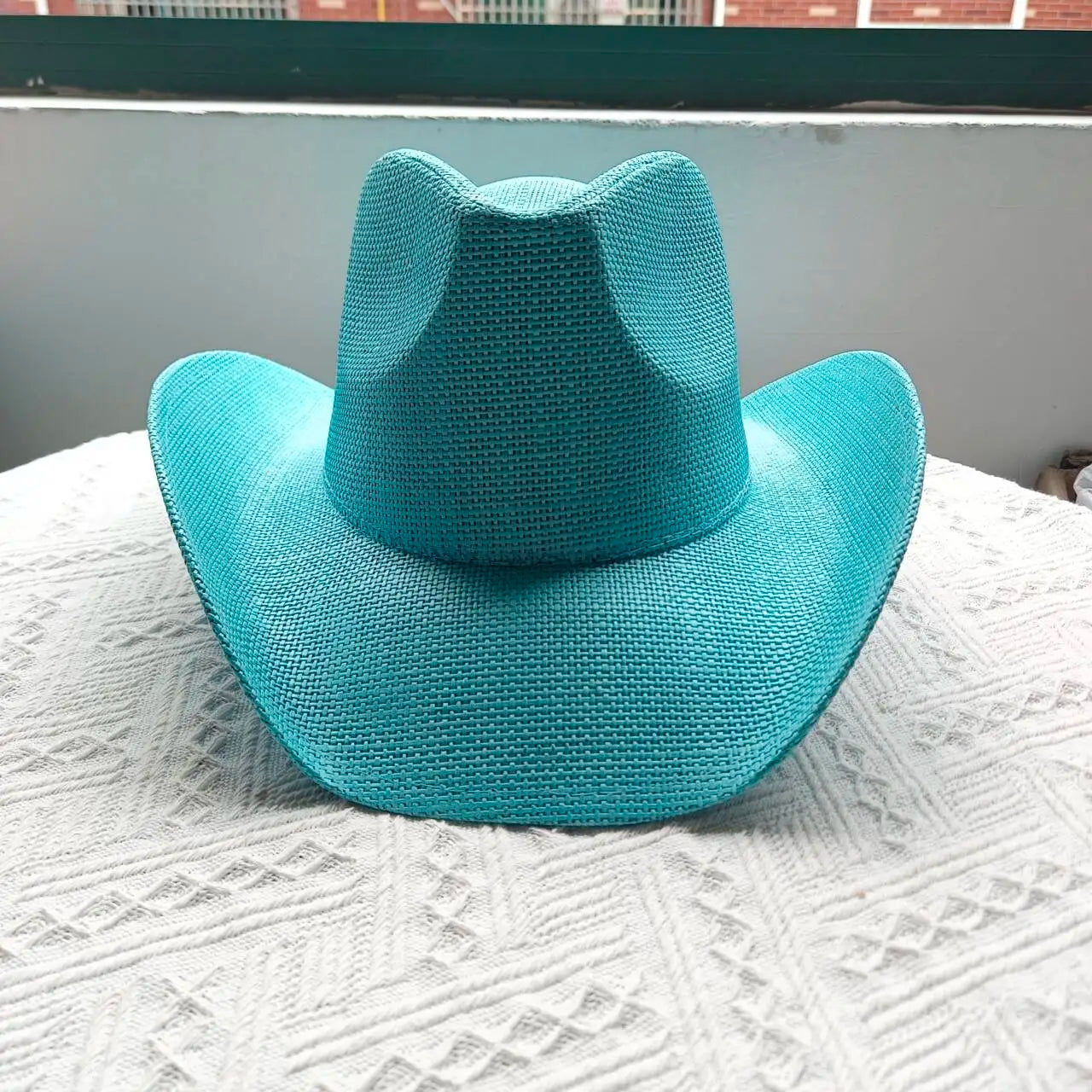 Cowboy hat summer straw hat unisex cowboy hat jazz cowboy straw hat wide brim hat spray paint custom hat party cowboy hat