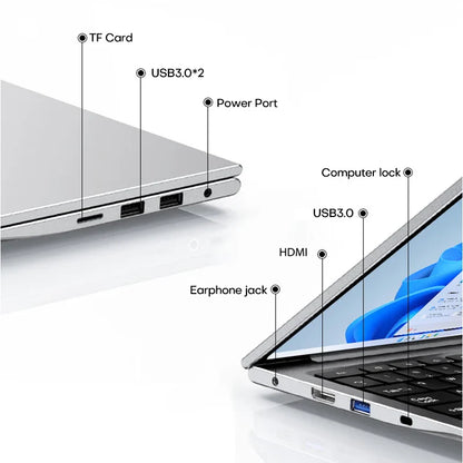 17.3" Gaming Laptop Computer PC Windows 11 Pro Intel Celeron N5095 Laptops Discrete Graphics 16GB DDR4 1TB SSD Notebook PC Gamer
