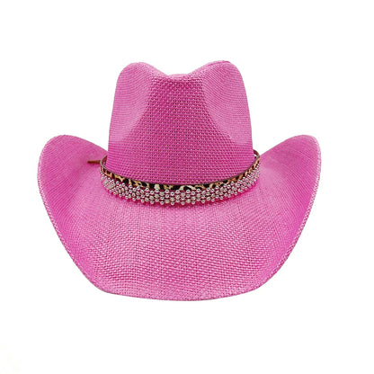 Cowboy hat summer straw hat unisex cowboy hat jazz cowboy straw hat wide brim hat spray paint custom hat party cowboy hat