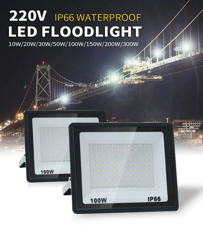LED projecteur 10W 20W 30W 50W 100W AC 220V LED projecteur IP66 étanche réflecteur projecteur réverbère lampe de jardin extérieure