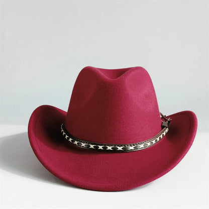 Chapeaux de Cowboy occidentaux rétro pour hommes et femmes, chapeaux de jazz, ceinture, chapeaux de cow-girl solides, chapeau de cowboy einsв©chter шля sche sombrer