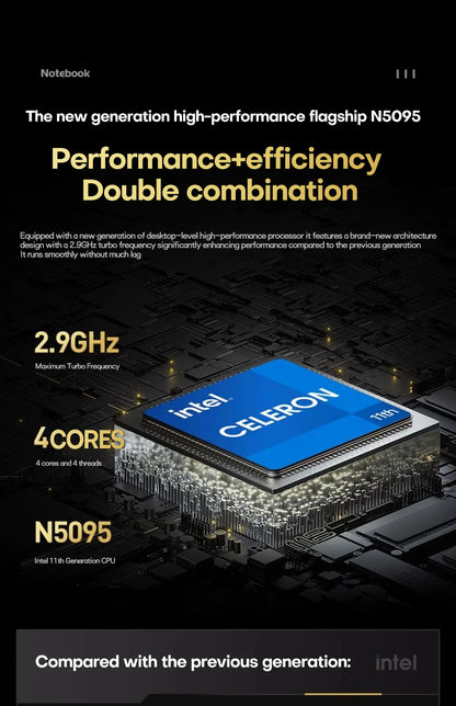 17.3 inch Laptop Computer Intel N5095 Windows 11 16GB DDR4 1TB SSD Fingerprint Unlock Gaming Laptop Backlit Computer Notebook PC