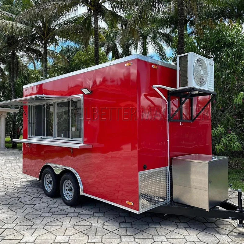 Remorque de restauration rapide mobile, cuisine américaine standard Allbetter, camion de nourriture pour glaces, pizzas, tacos, remorque de concession alimentaire à vendre.