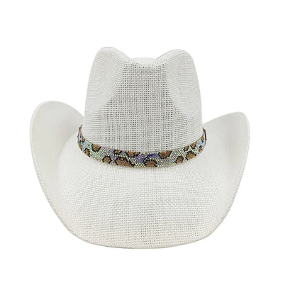 Cowboy hat summer straw hat unisex cowboy hat jazz cowboy straw hat wide brim hat spray paint custom hat party cowboy hat