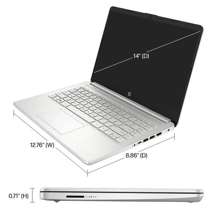 HP 14" Business Laptop,Intel Celeron N4120,16GB RAM,384GB Storage(128GB eMMC+256GB SD Card),1 Year Office 365