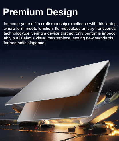 15.6" HD Windows 11 Pro IPS Laptop Computer Intel Celeron N4000 Notebook PC Fingerprint Unlock 16GB DDR4 1TB SSD Gaming Laptop