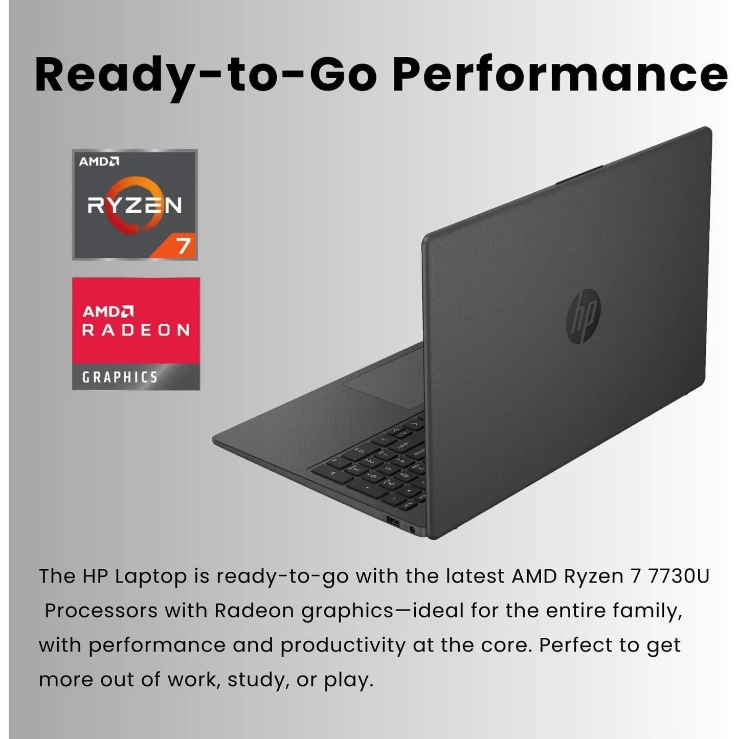 HP 255 G10 15.6" FHD Business Laptop,AMD Ryzen 7-7730U,64GB RAM,4TB SSD,Wi-Fi 6,HDMI,Windows 11 Pro