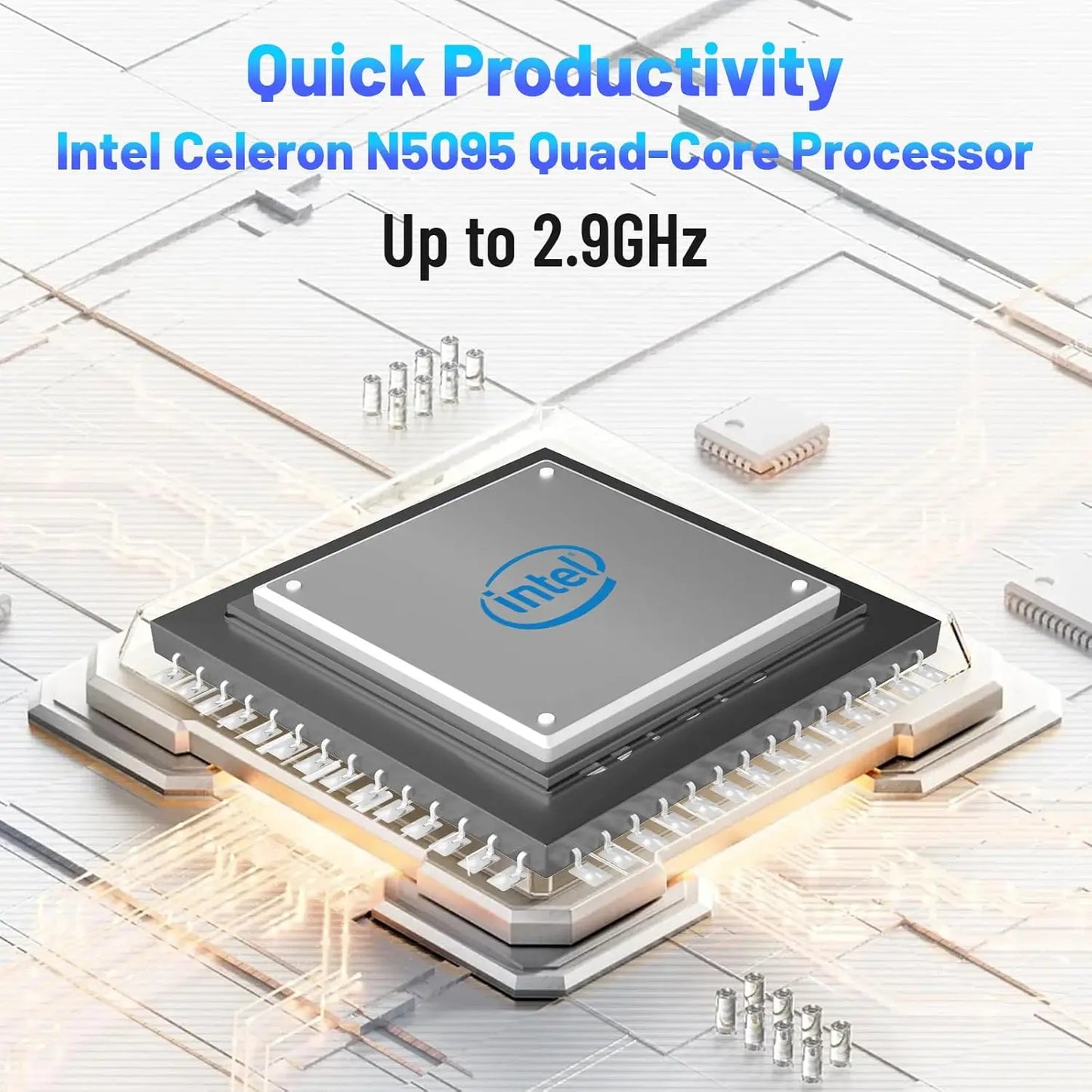 Ordinateur portable 15,6 pouces Windows 11 - 16 Go de RAM, 512 Go de SSD, processeurs Intel Celeron N5095 quadricœur, écran IPS Full HD 1080P