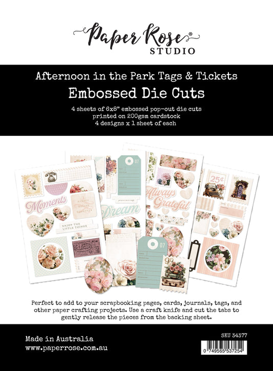 Afternoon in the Park Tags Embossed Die Cuts 34377