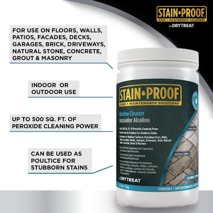 Alkaline Cleaner by Stain-Proof | Powdered Concentrate Stone Cleaner