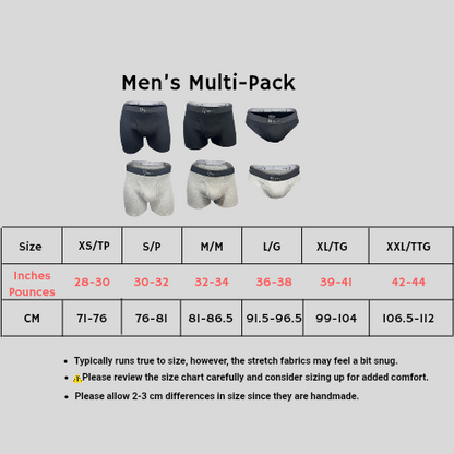 3 Pack, Multi-Pack - 1* Brief Boxer, 1* Boxer Trunk, 1* Classic Brief