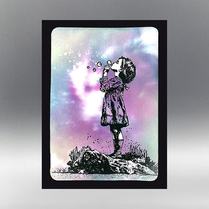 Blowing Bubbles Pre Cut Rubber Stamp Set by Andy Skinner