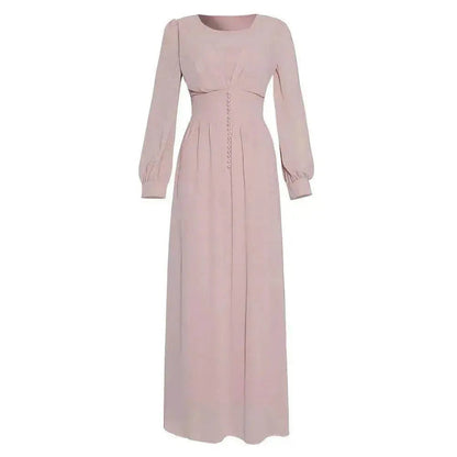 Arab  Women's Clothing Long Sleeve Chiffon Dress