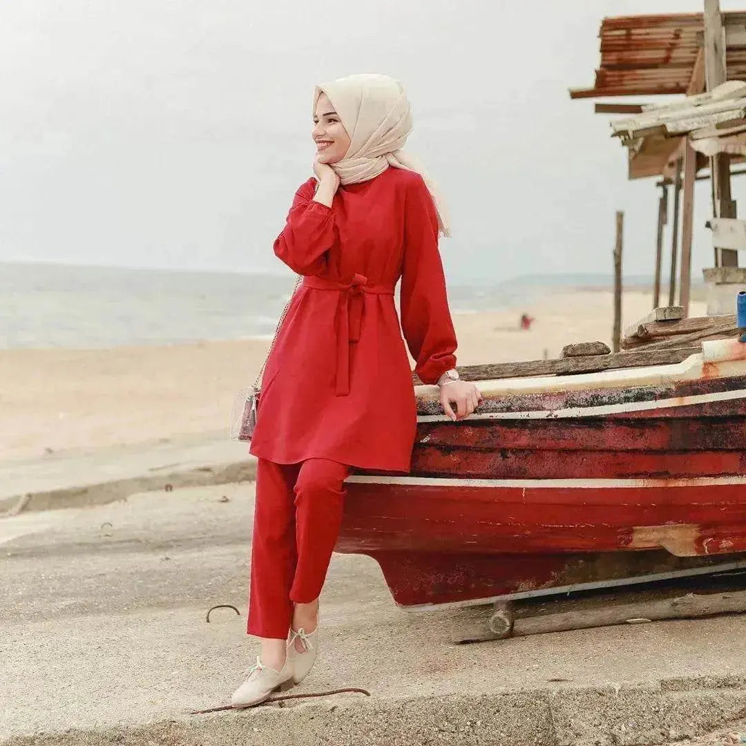 Arab girl Arab  plus size two-piece suit