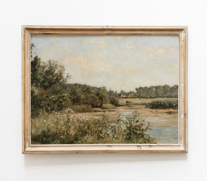 Vintage Field Landscape Art Print L0110
