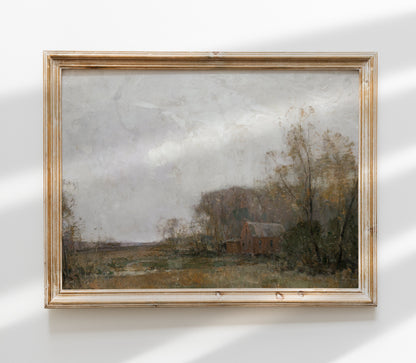 Vintage Farm Barn Landscape Art Print L0127