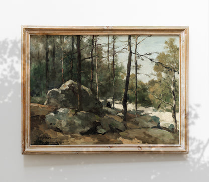 Vintage Trail Landscape Art Print L0138